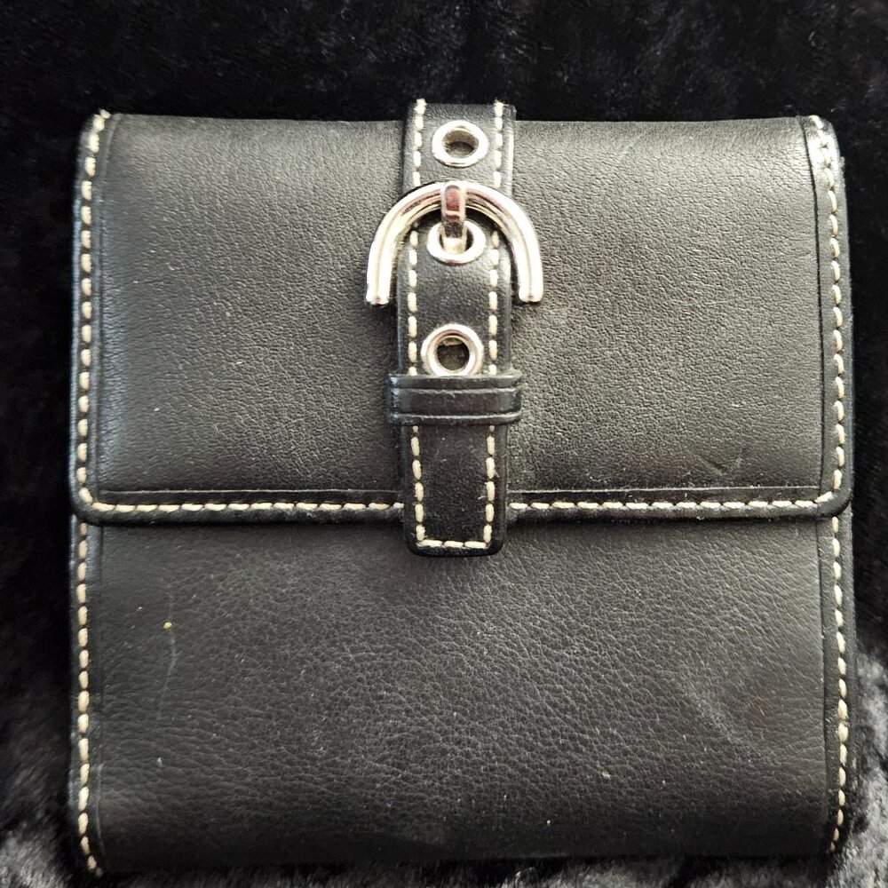 Coach black leather wallet